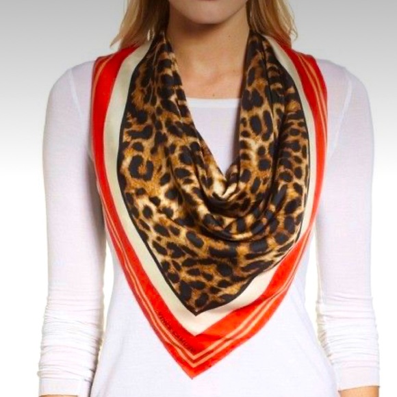 Vince Camuto 100% Silk Square Scarf NWT - Picture 2 of 6